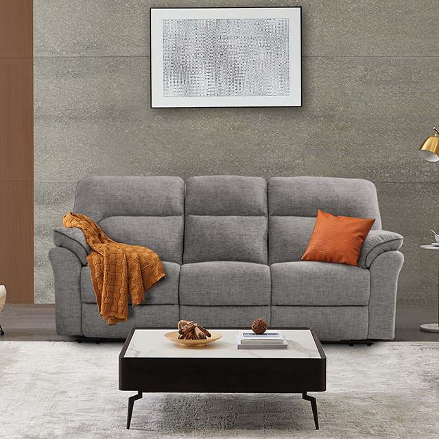 JOSIAS Sofa, Light Gray Fabric  Las Vegas Furniture Stores