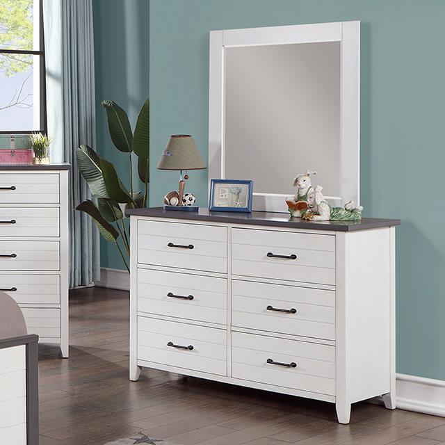 PRIAM Dresser, White/Gray PRIAM Dresser, White/Gray Half Price Furniture