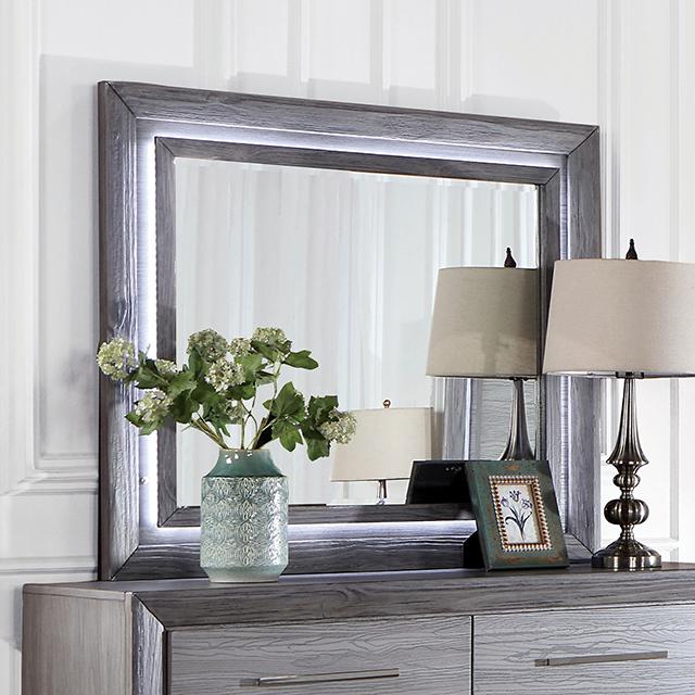 RAIDEN Mirror w/ LED, Gray RAIDEN Mirror w/ LED, Gray Half Price Furniture
