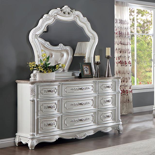 ROSALIND Dresser, Pearl White ROSALIND Dresser, Pearl White Half Price Furniture