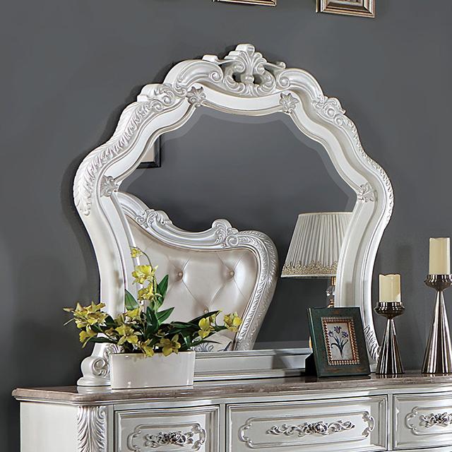 ROSALIND Mirror, Pearl White ROSALIND Mirror, Pearl White Half Price Furniture