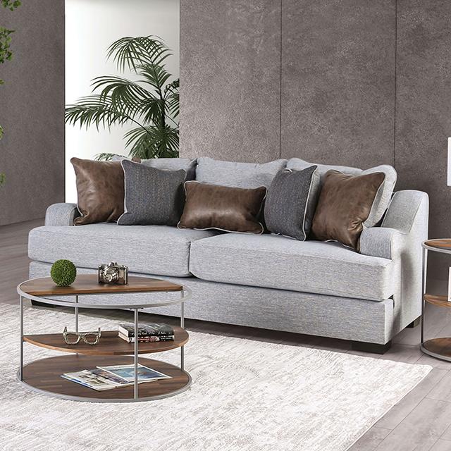 SKYLINE Sofa, Light Gray/Brown SKYLINE Sofa, Light Gray/Brown Half Price Furniture