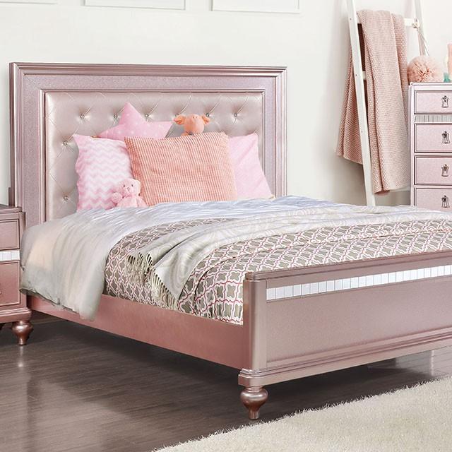 Ariston Rose Pink Twin Bed Half Price Furniture