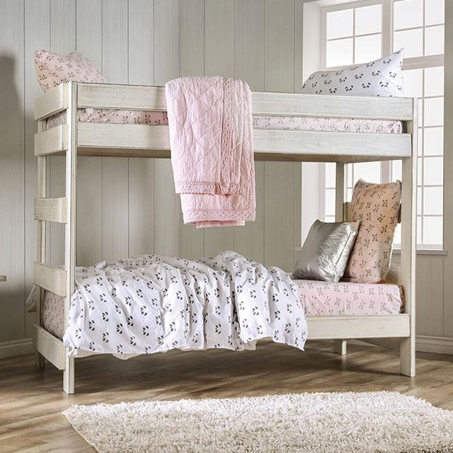 ARLETTE T/T Bunk Bed w/ 2 Slat Kits (*Mattress Ready) Half Price Furniture
