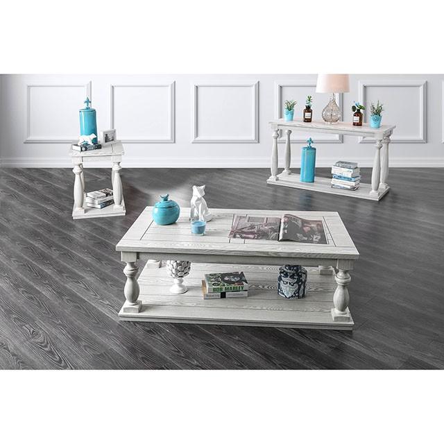 Arlington Antique White Sofa Table Half Price Furniture