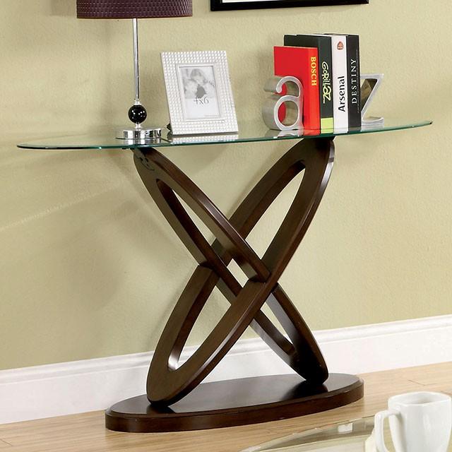 Atwood II Dark Walnut Sofa Table Half Price Furniture