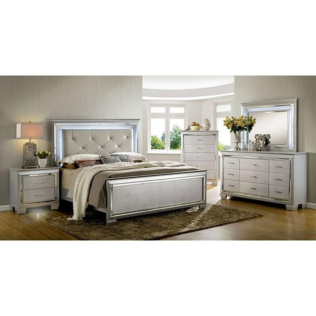 BELLANOVA Silver E.King Bed Half Price Furniture
