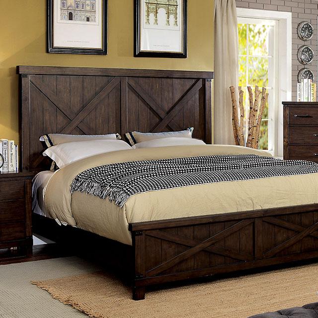 Bianca Dark Walnut E.King Bed Half Price Furniture