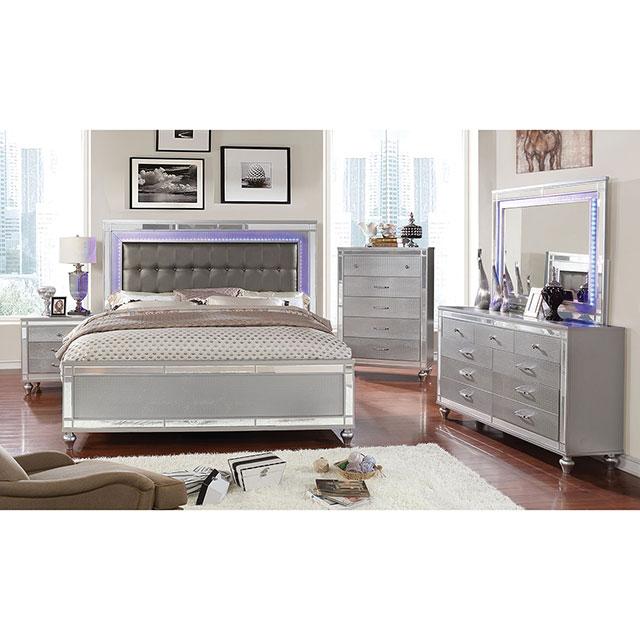 Brachium Silver Night Stand Half Price Furniture