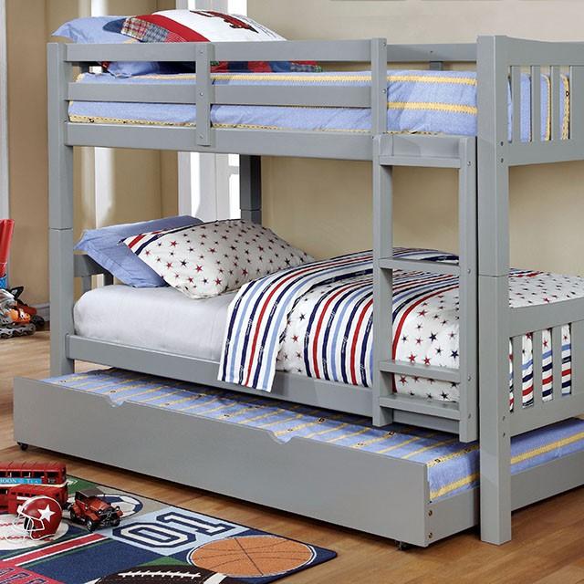 Cameron Gray Twin/Twin Bunk Bed Half Price Furniture
