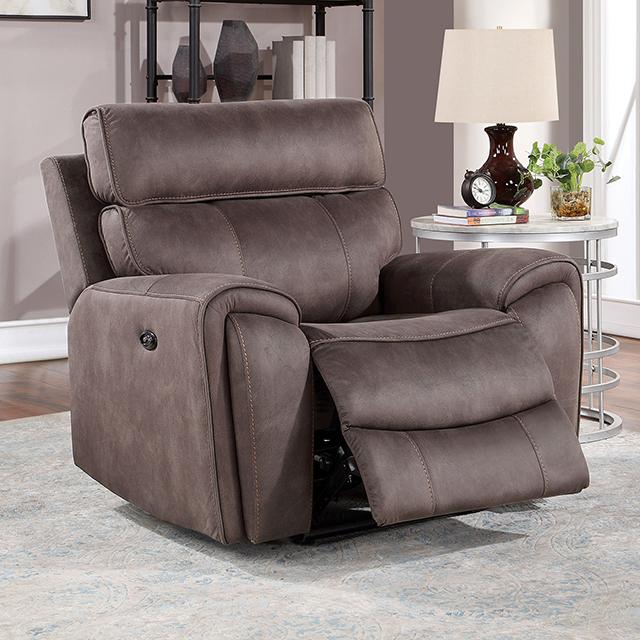 CLINT Power Glider Recliner, Brown Half Price Furniture