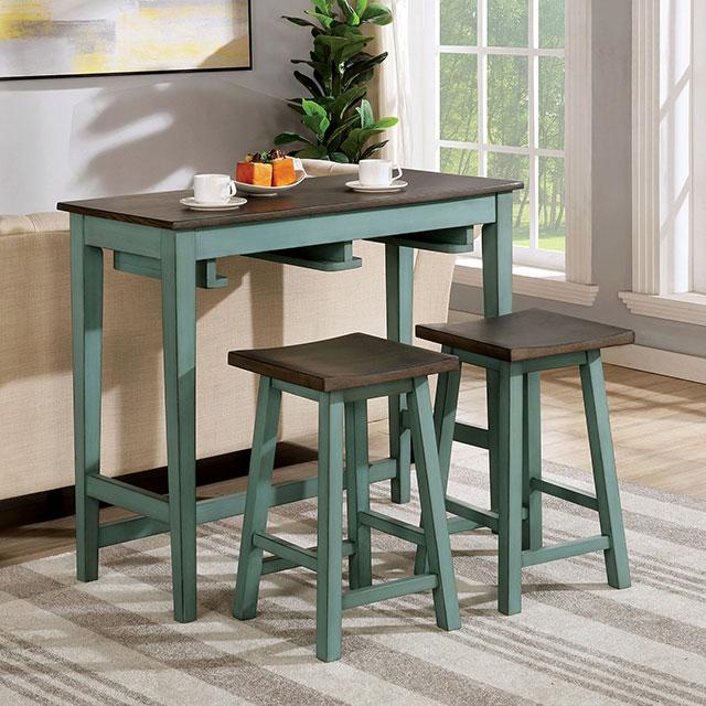 ELINOR 3 Pc. Bar Table Set - Bar Set - Half Price Furniture