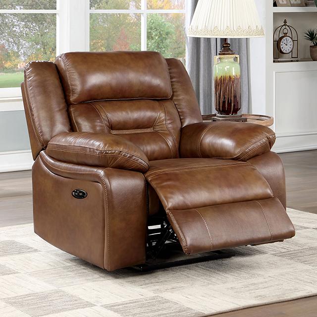 GILES Power Recliner, Brown Half Price Furniture