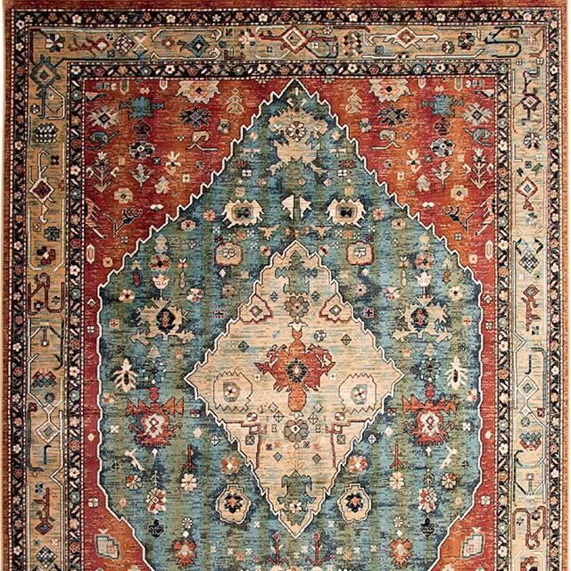 Mortsel Red/Multi 5'3" X 7'6" Area Rug Half Price Furniture
