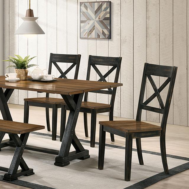 YENSLEY Dining Table w/ 2 x 9" Leaves Half Price Furniture
