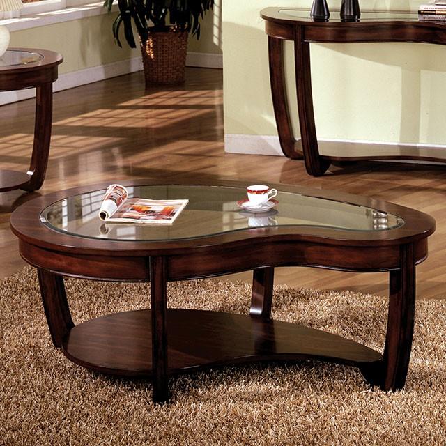 Crystal Falls Dark Cherry Coffee Table Half Price Furniture