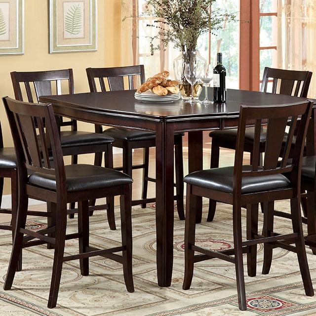 Edgewood II Espresso Square Counter Ht. Table Half Price Furniture