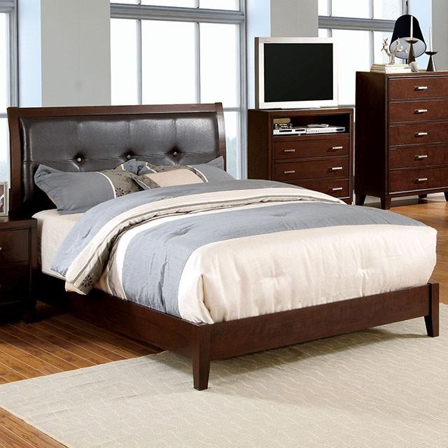 Enrico I Brown Cherry Queen Bed Half Price Furniture