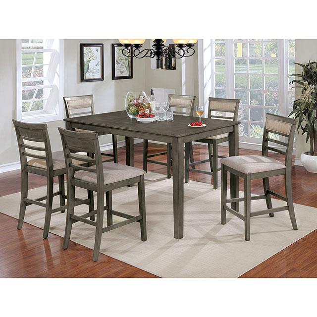 Fafnir Weathered Gray/Beige 7 Pc. Counter Ht. Table Set Half Price Furniture