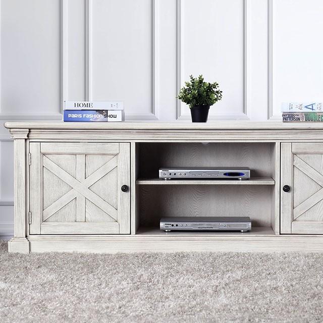 Georgia Antique White 72" TV Stand Half Price Furniture