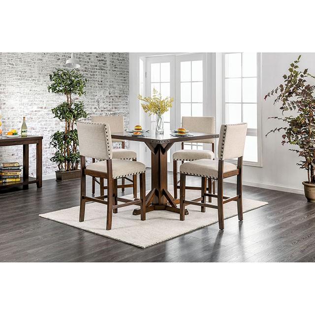 GLENBROOK Brown Cherry Counter Ht. Table Half Price Furniture