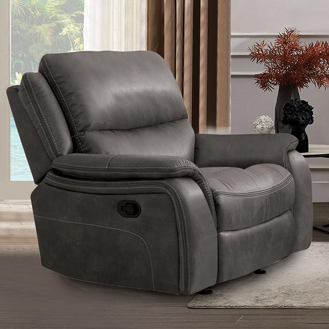 HENRICUS Glider Recliner, Dark Gray Half Price Furniture