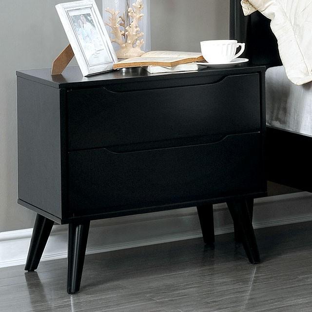LENNART II Black Night Stand Half Price Furniture