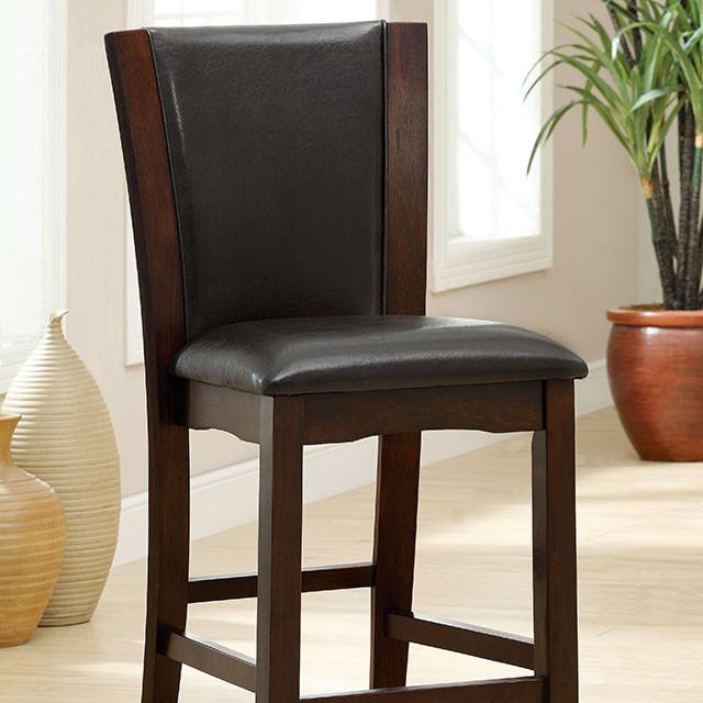 Manhattan III Dark Cherry/Brown Counter Ht. Chair, Espresso (2/CTN) Half Price Furniture