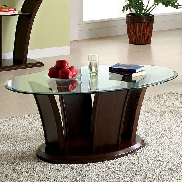 MANHATTAN IV Brown Cherry Coffee Table, Brown Cherry Half Price Furniture