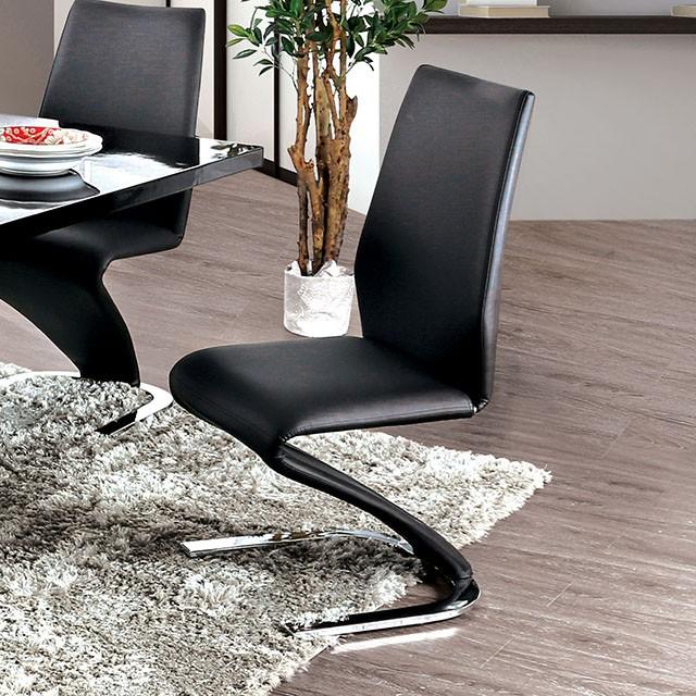 Midvale Black/Chrome Side Chair (2/CTN) Half Price Furniture