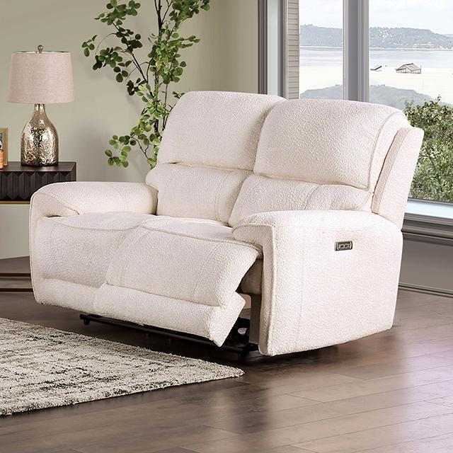 MORCOTE Power Loveseat, Beige Half Price Furniture