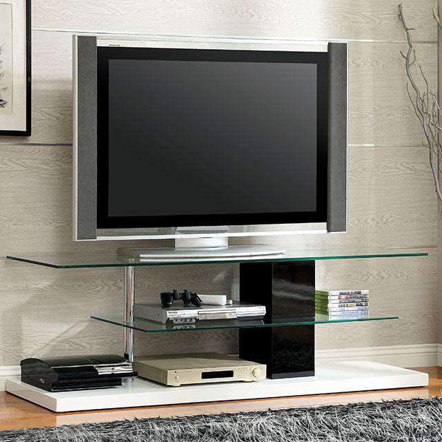 Neapoli Black/White 63" TV Console Half Price Furniture