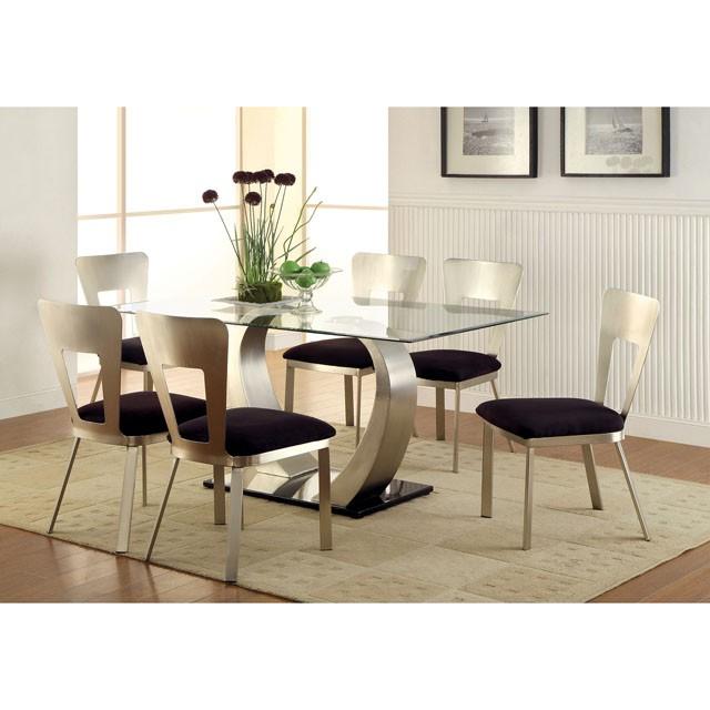 NOVA Silver/Black Side Chair (2/CTN) Half Price Furniture