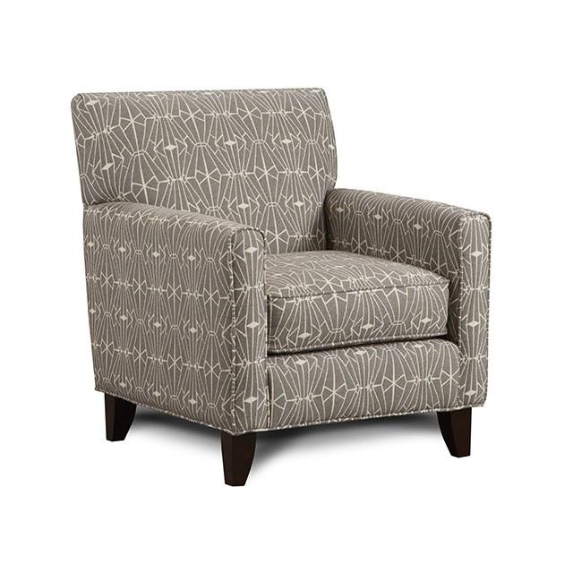 PARKER Gray/Pattern Chair, Crystal Pattern Half Price Furniture