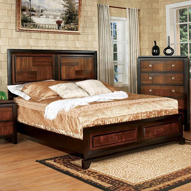 Patra Acacia/Walnut Cal.King Bed Half Price Furniture