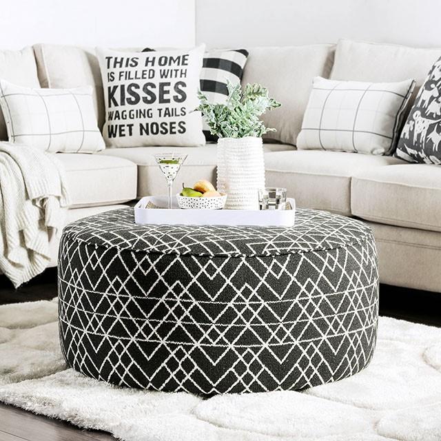 Patricia Black/Pattern Ottoman Half Price Furniture