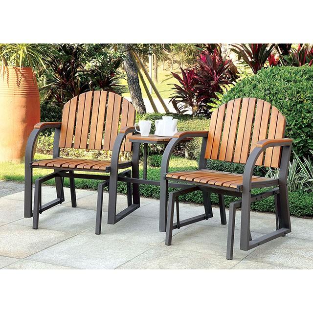 PERSE Dark Gray/Oak Rocking Chair Half Price Furniture