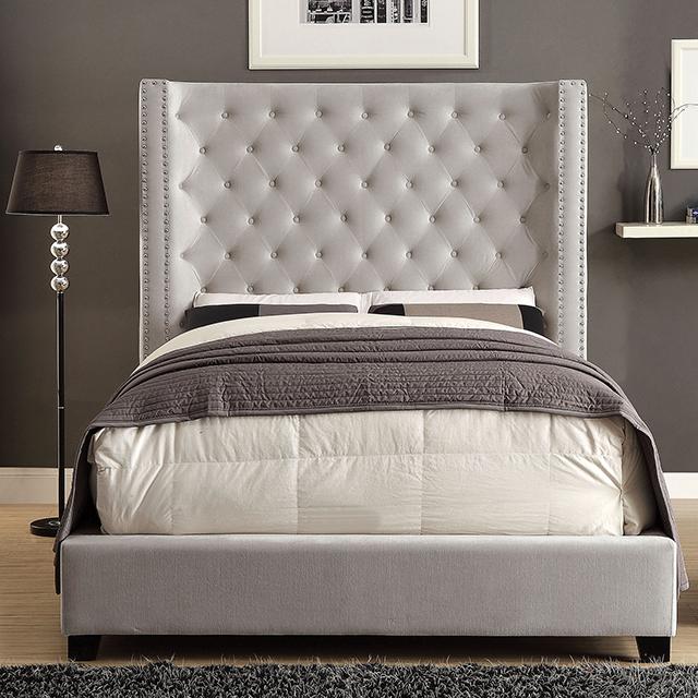 ROSABELLE Queen Bed, Ivory Half Price Furniture