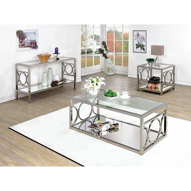 RYLEE Chrome Coffee Table, Chrome Half Price Furniture