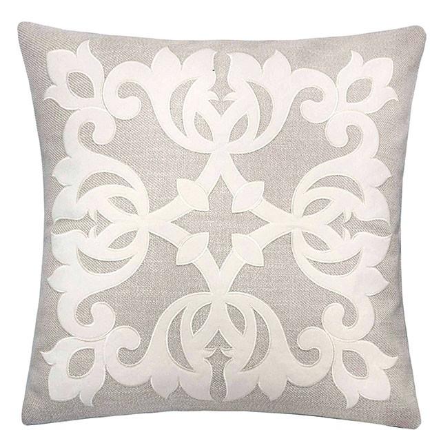 Trudy Light Beige 20" X 20" Pillow, Ecru Half Price Furniture