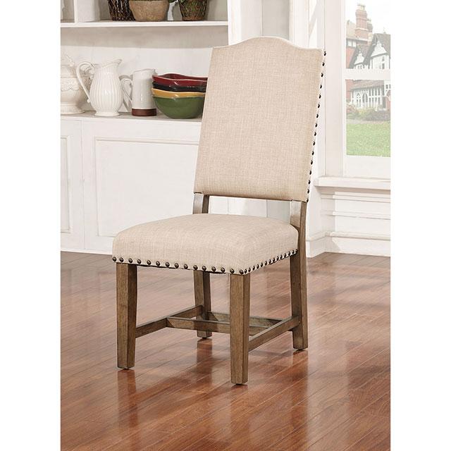 Julia Light Oak/Ivory Side Chair (2/CTN)  Las Vegas Furniture Stores