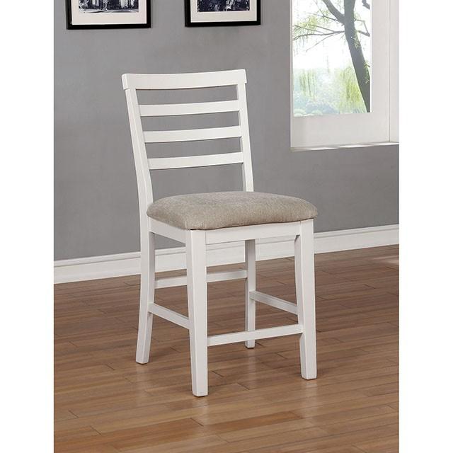 Kiana White Counter Ht. Side Chair (2/CTN)  Las Vegas Furniture Stores
