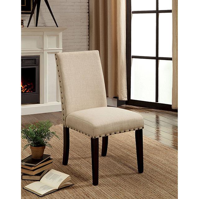 Kaitlin Light Walnut/Beige Side Chair (2/CTN)  Las Vegas Furniture Stores