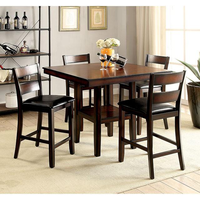 NORAH II Brown Cherry 5 Pc. Counter Ht. Table Set NORAH II Brown Cherry 5 Pc. Counter Ht. Table Set Half Price Furniture