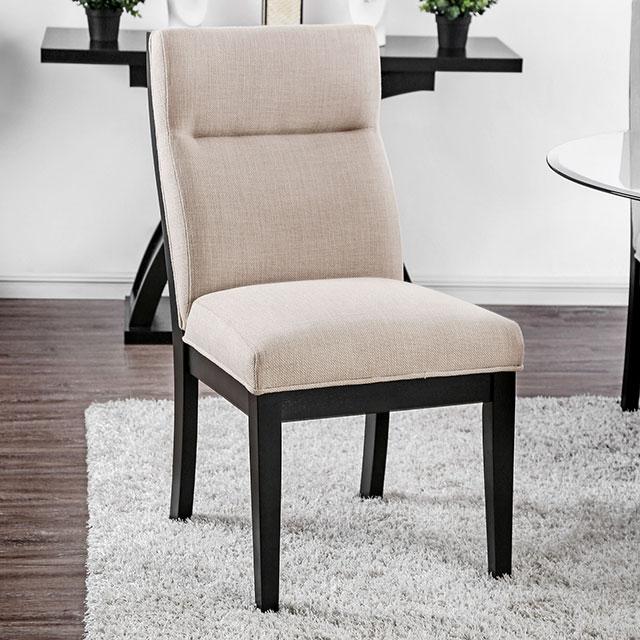 Jasmin Black/White Side Chair (2/CTN)  Las Vegas Furniture Stores