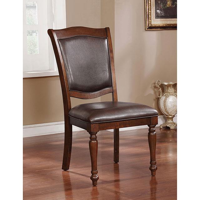 Sylvana Brown Cherry/Espresso Side Chair (2/CTN)  Las Vegas Furniture Stores
