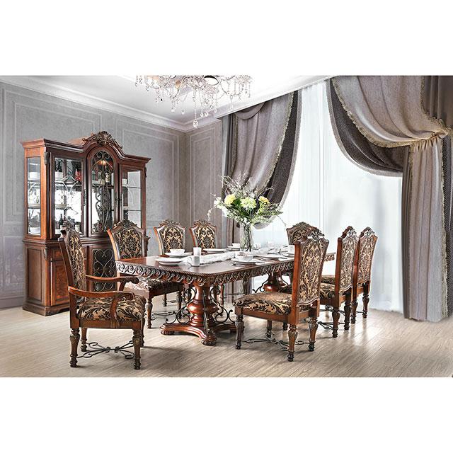 Lucie Brown Cherry Dining Table  Las Vegas Furniture Stores