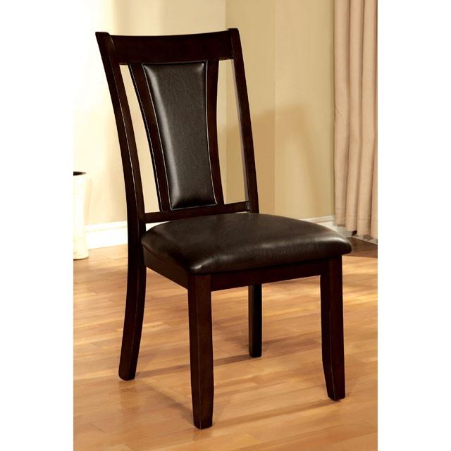 BRENT Dark Cherry/Espresso Side Chair (2/CTN)  Las Vegas Furniture Stores