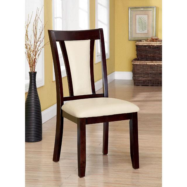 BRENT Dark Cherry/Ivory Side Chair (2/CTN)  Las Vegas Furniture Stores