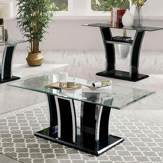 Staten Glossy Black/Chrome Coffee Table Staten Glossy Black/Chrome Coffee Table Half Price Furniture